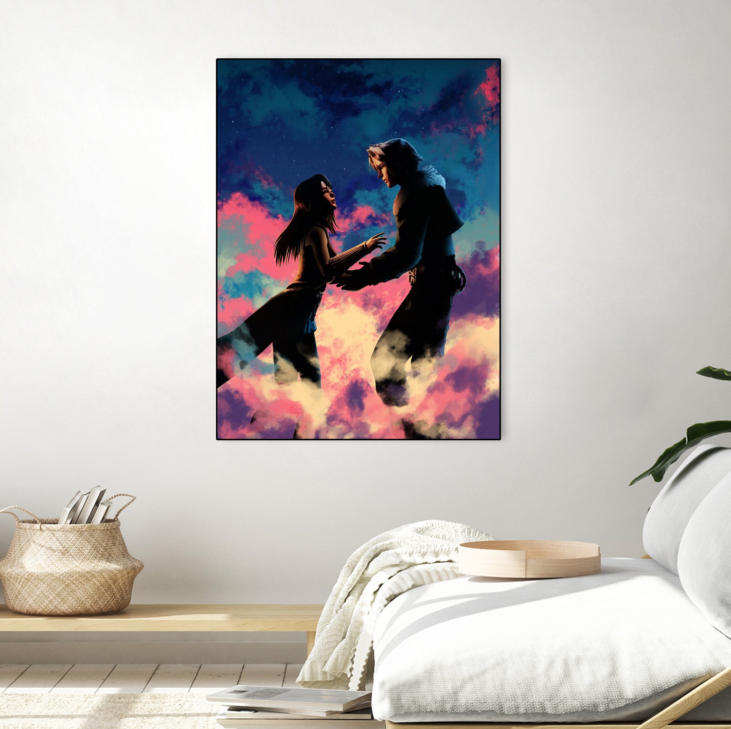 Squall and Rinoa couple FFVIII by MCAshe 24 on GIANT ART - blue digital painting