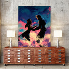 Squall and Rinoa couple FFVIII by MCAshe 24 on GIANT ART - blue digital painting