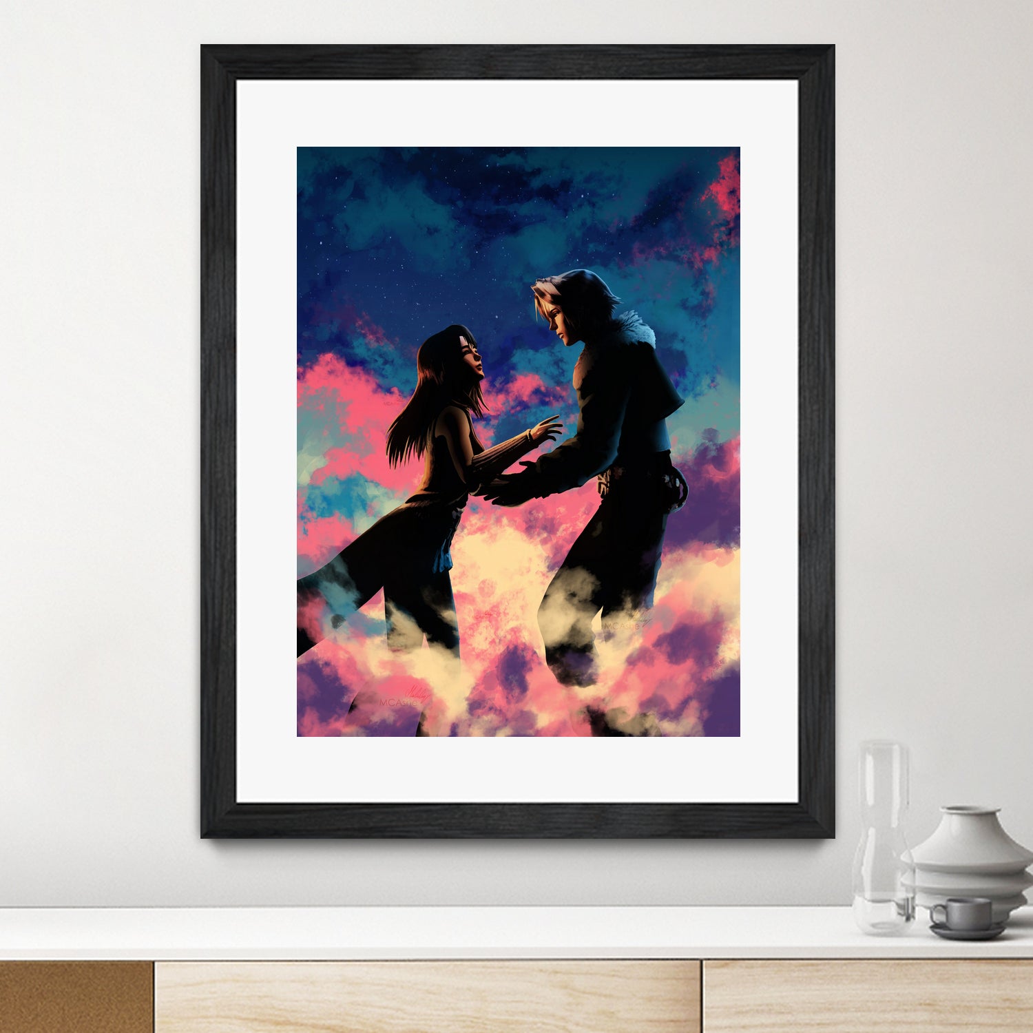 Squall and Rinoa couple FFVIII by MCAshe 24 on GIANT ART - blue digital painting