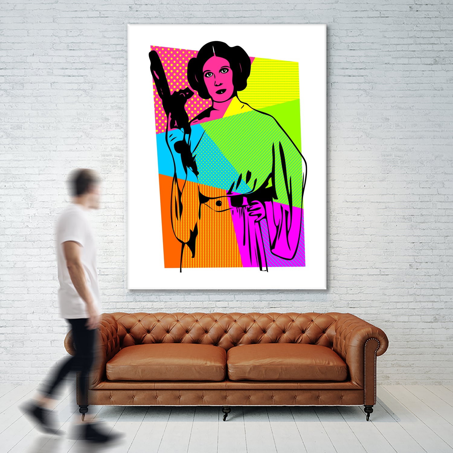 Princess Leia | Star Wars | Pop Art by William Cuccio on GIANT ART - pink digital painting