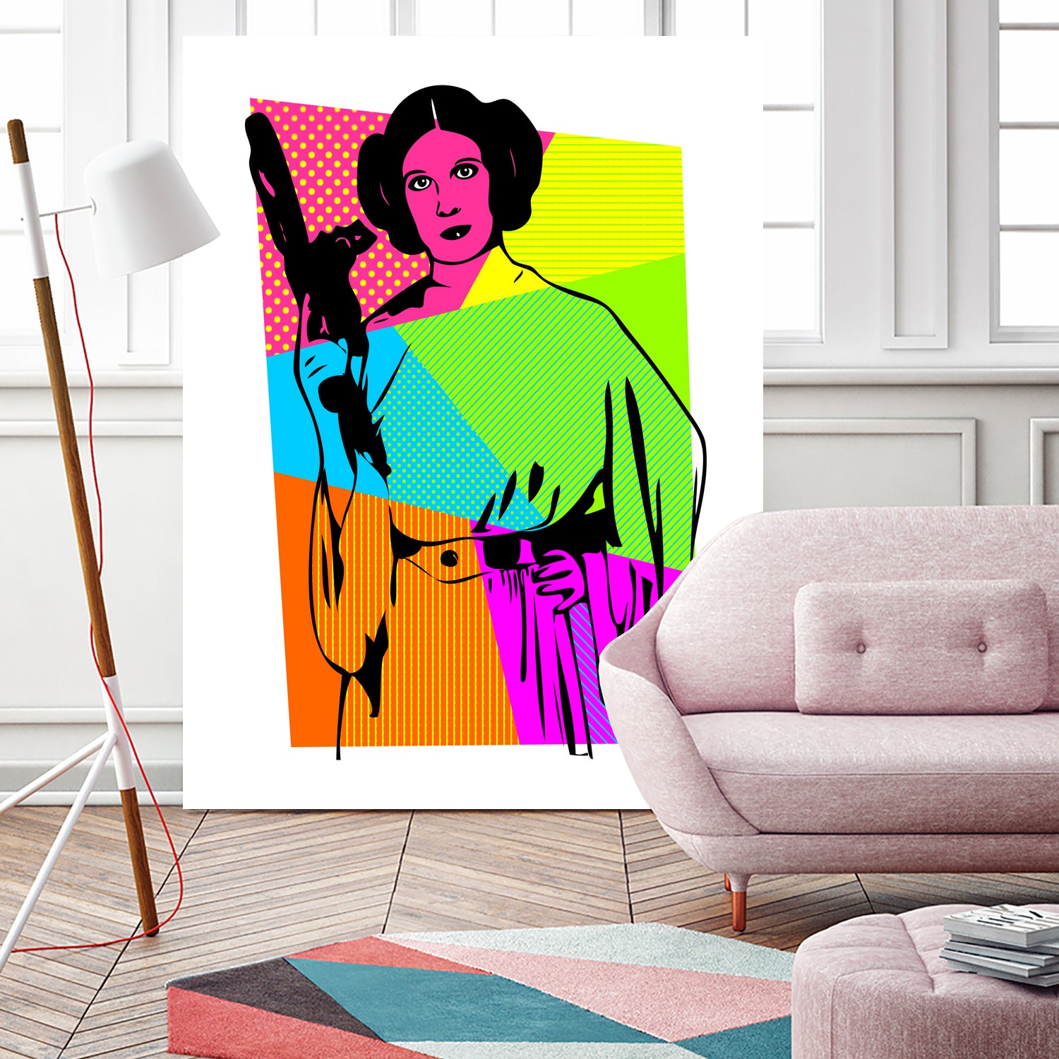 Princess Leia | Star Wars | Pop Art by William Cuccio on GIANT ART - pink digital painting