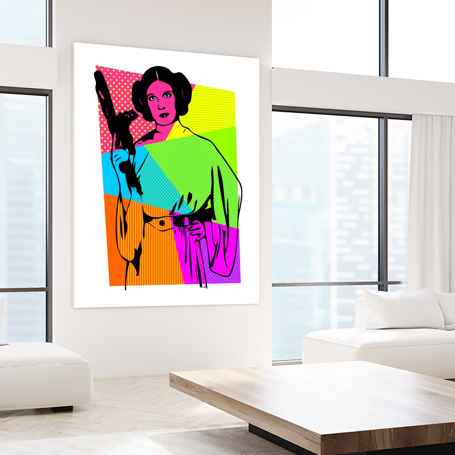 Princess Leia | Star Wars | Pop Art by William Cuccio on GIANT ART - pink digital painting