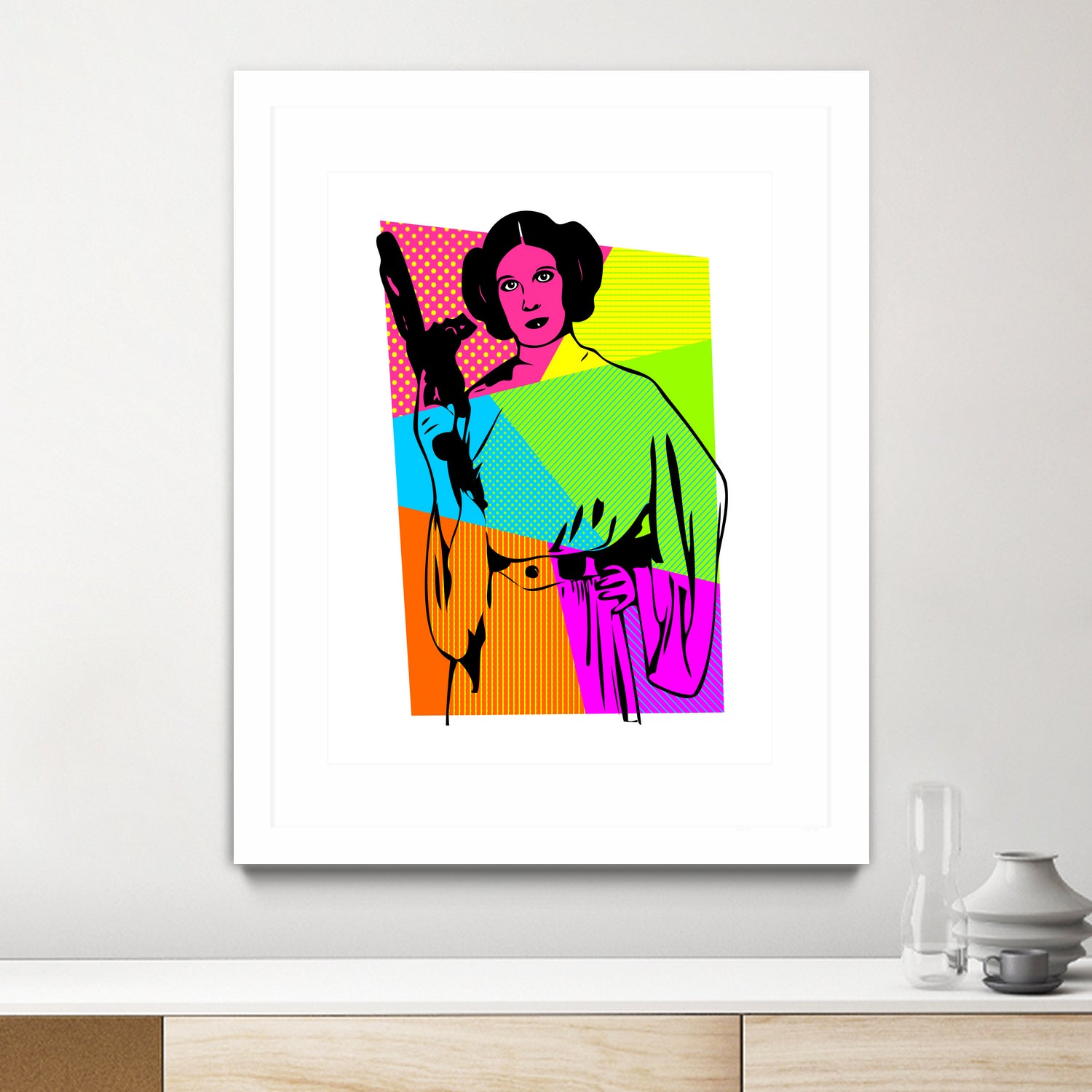 Princess Leia | Star Wars | Pop Art by William Cuccio on GIANT ART - pink digital painting