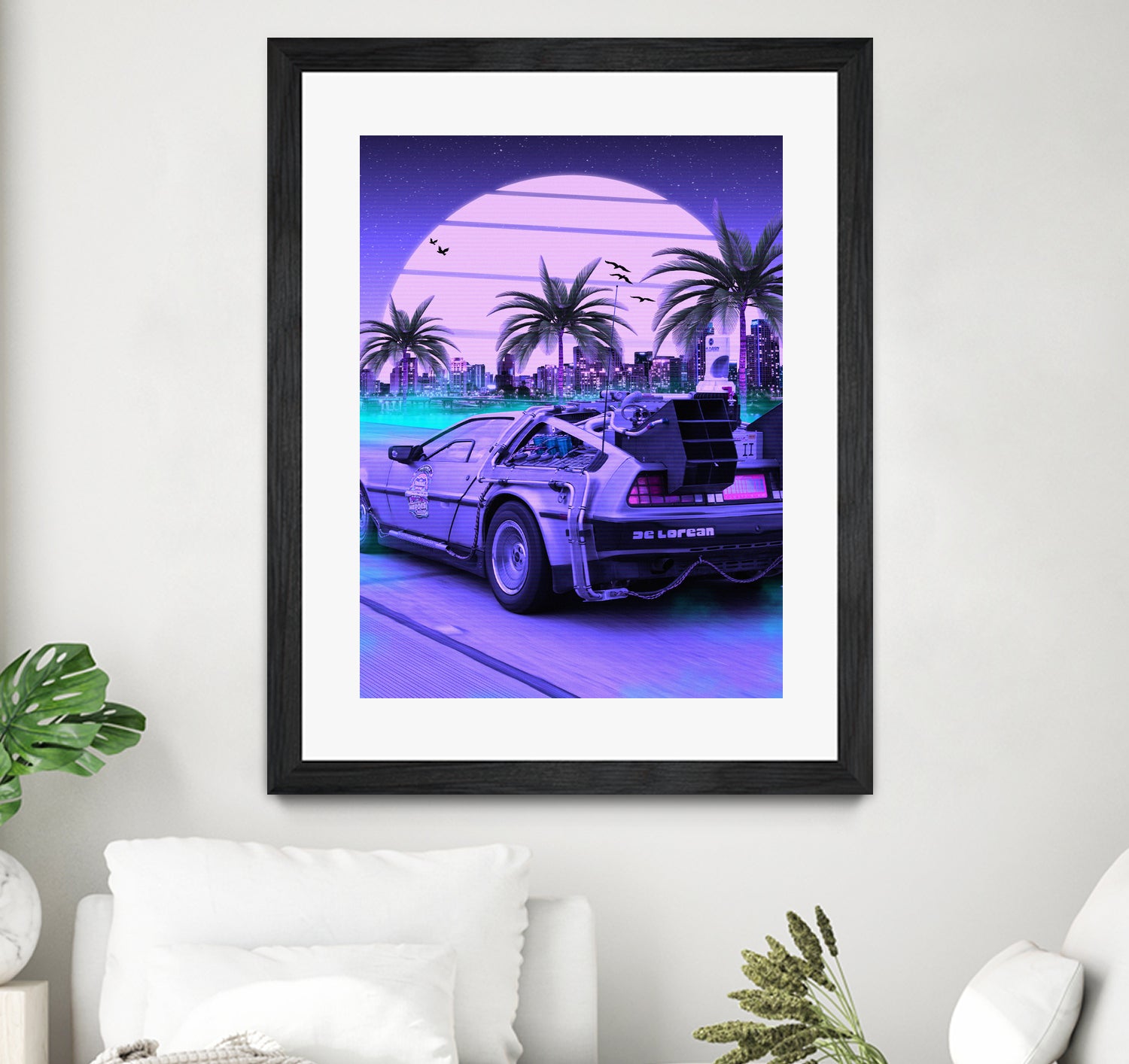 80s Delorean Cars by Muhammad Daffa Umar on GIANT ART - fuchsia photo manipulation