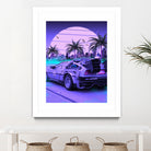 80s Delorean Cars by Muhammad Daffa Umar on GIANT ART - fuchsia photo manipulation