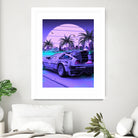 80s Delorean Cars by Muhammad Daffa Umar on GIANT ART - fuchsia photo manipulation