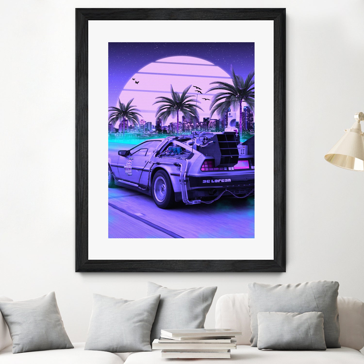 80s Delorean Cars by Muhammad Daffa Umar on GIANT ART - fuchsia photo manipulation