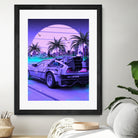 80s Delorean Cars by Muhammad Daffa Umar on GIANT ART - fuchsia photo manipulation