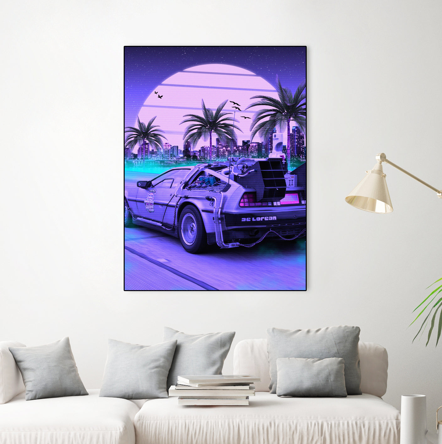 80s Delorean Cars by Muhammad Daffa Umar on GIANT ART - fuchsia photo manipulation