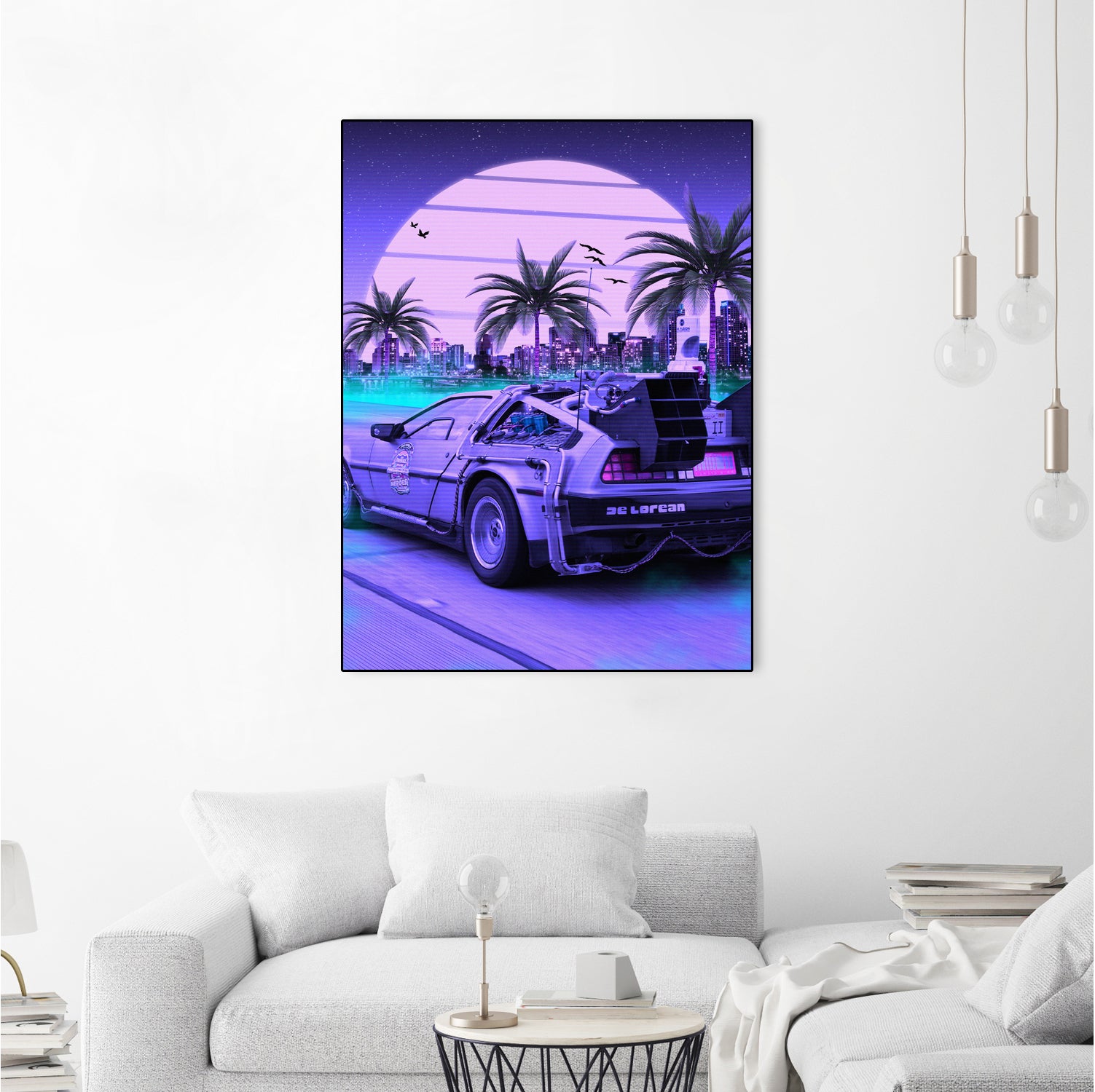 80s Delorean Cars by Muhammad Daffa Umar on GIANT ART - fuchsia photo manipulation