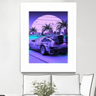 80s Delorean Cars by Muhammad Daffa Umar on GIANT ART - fuchsia photo manipulation