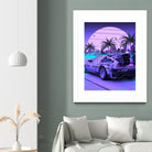 80s Delorean Cars by Muhammad Daffa Umar on GIANT ART - fuchsia photo manipulation