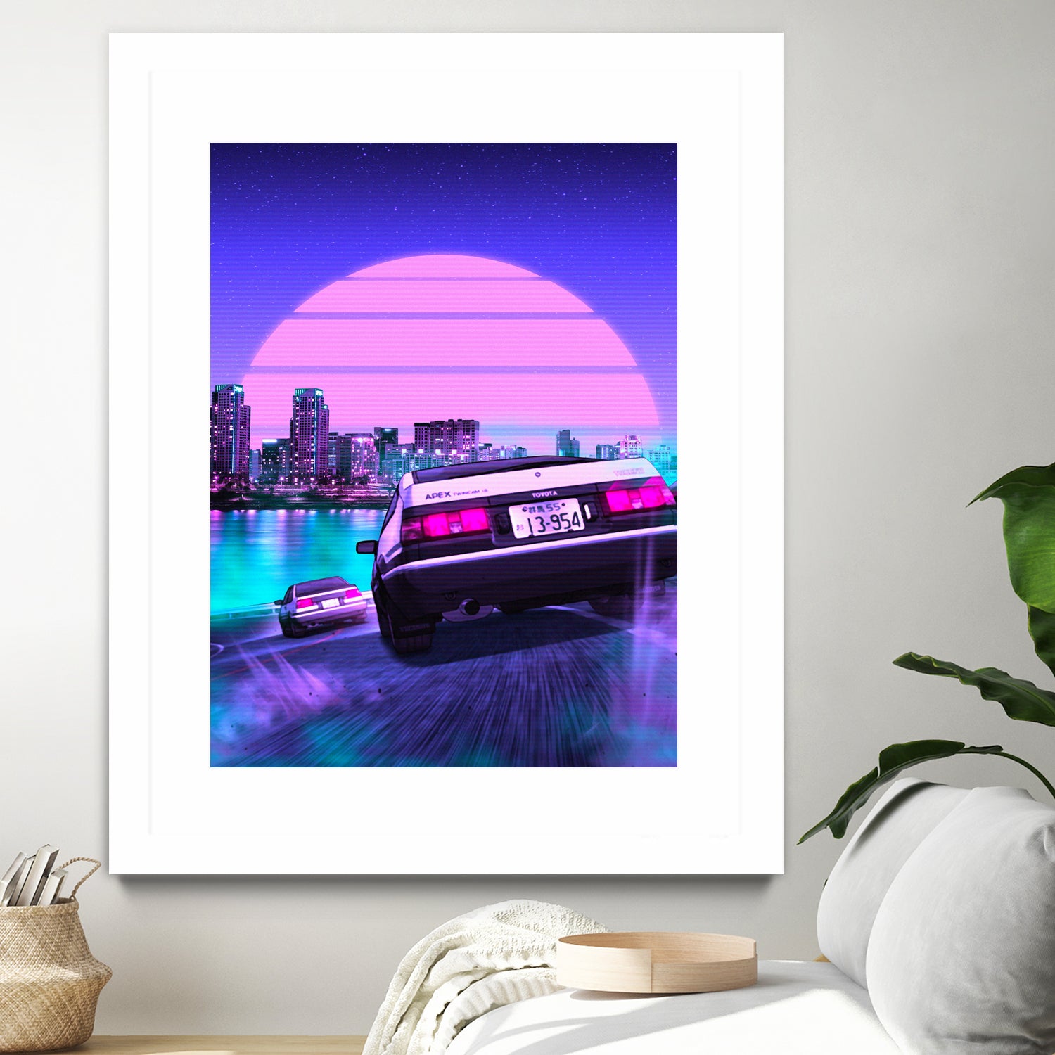 Initial D retrowave by Muhammad Daffa Umar on GIANT ART - fuchsia photo manipulation