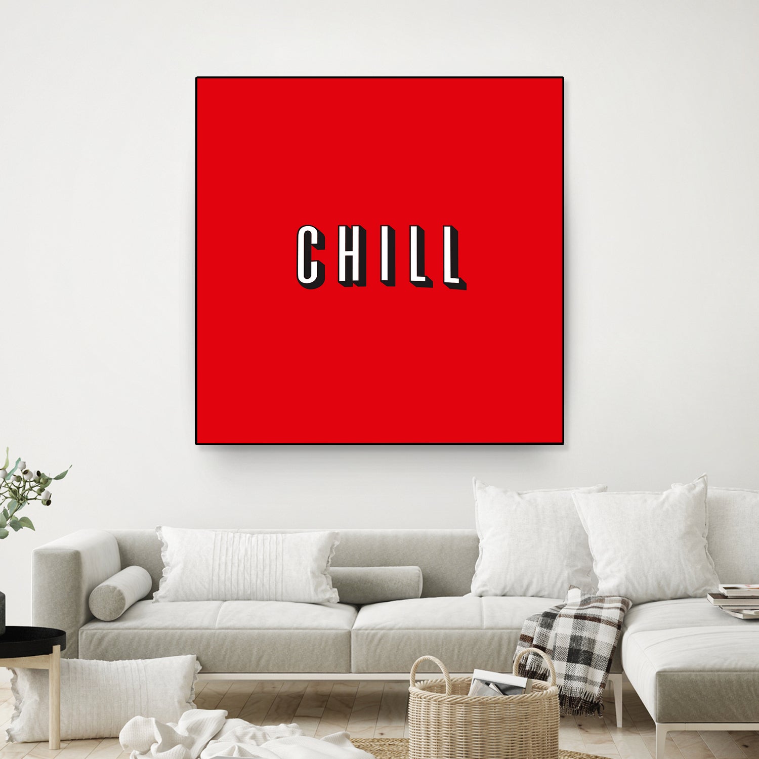 CHILL by Mike Tyau on GIANT ART - white typography