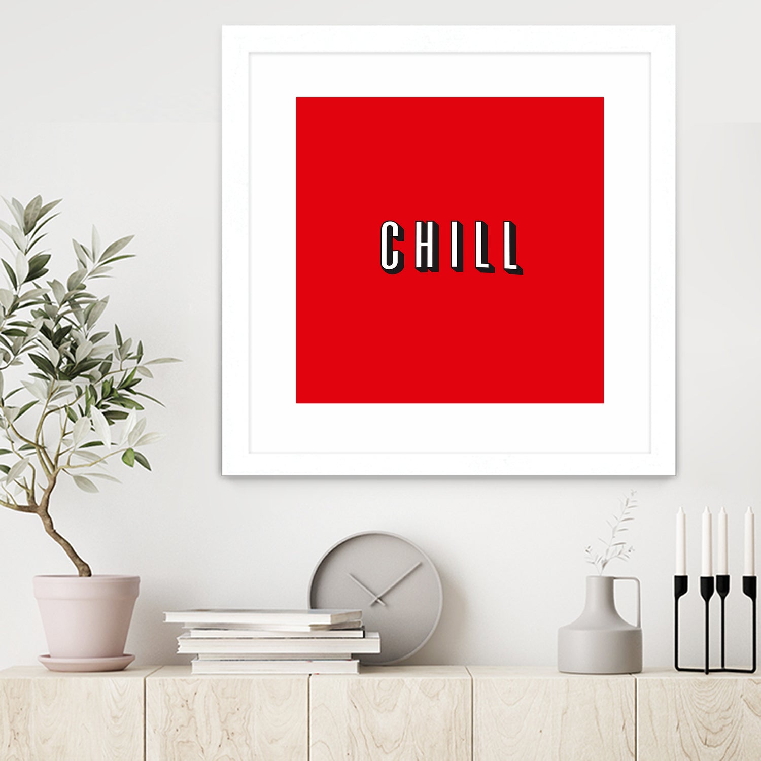 CHILL by Mike Tyau on GIANT ART - white typography