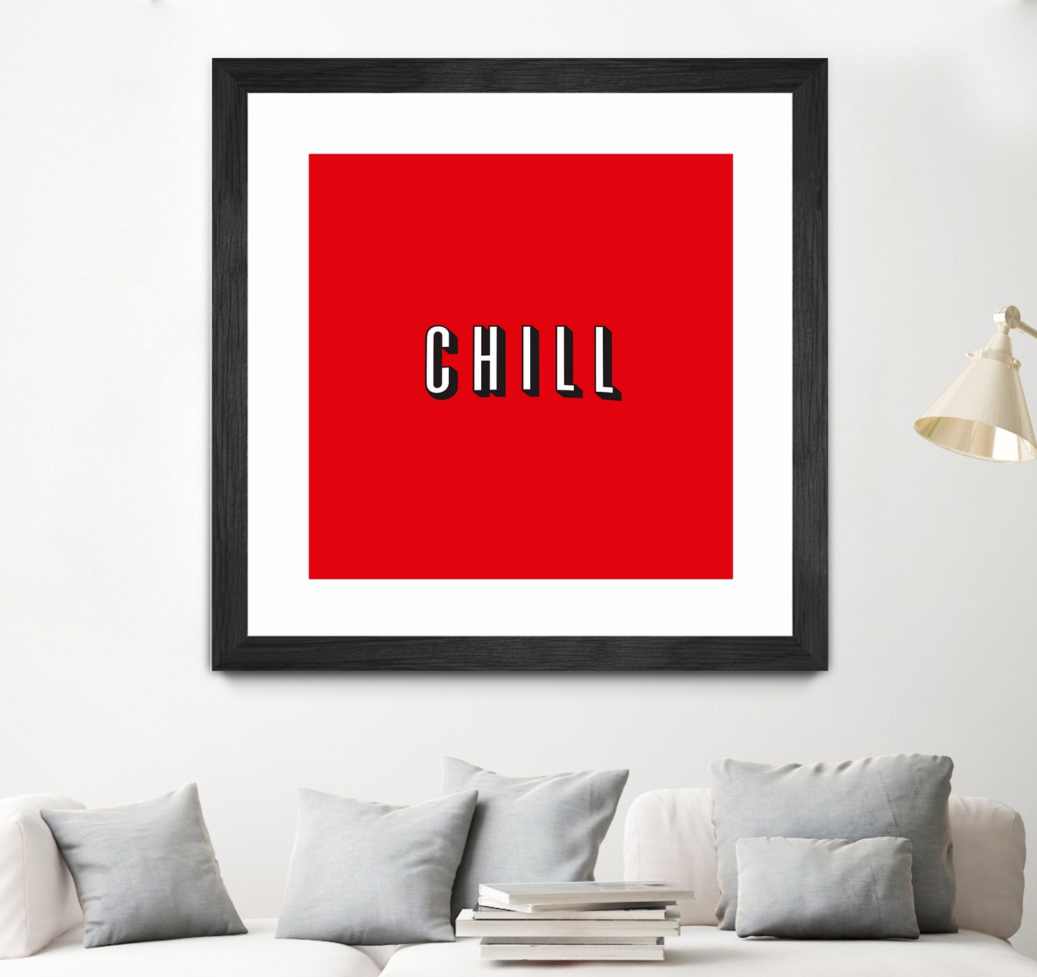 CHILL by Mike Tyau on GIANT ART - white typography