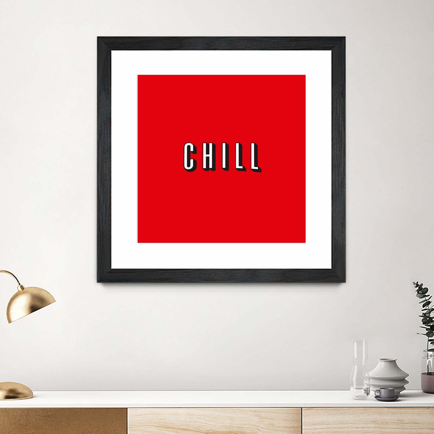 CHILL by Mike Tyau on GIANT ART - white typography