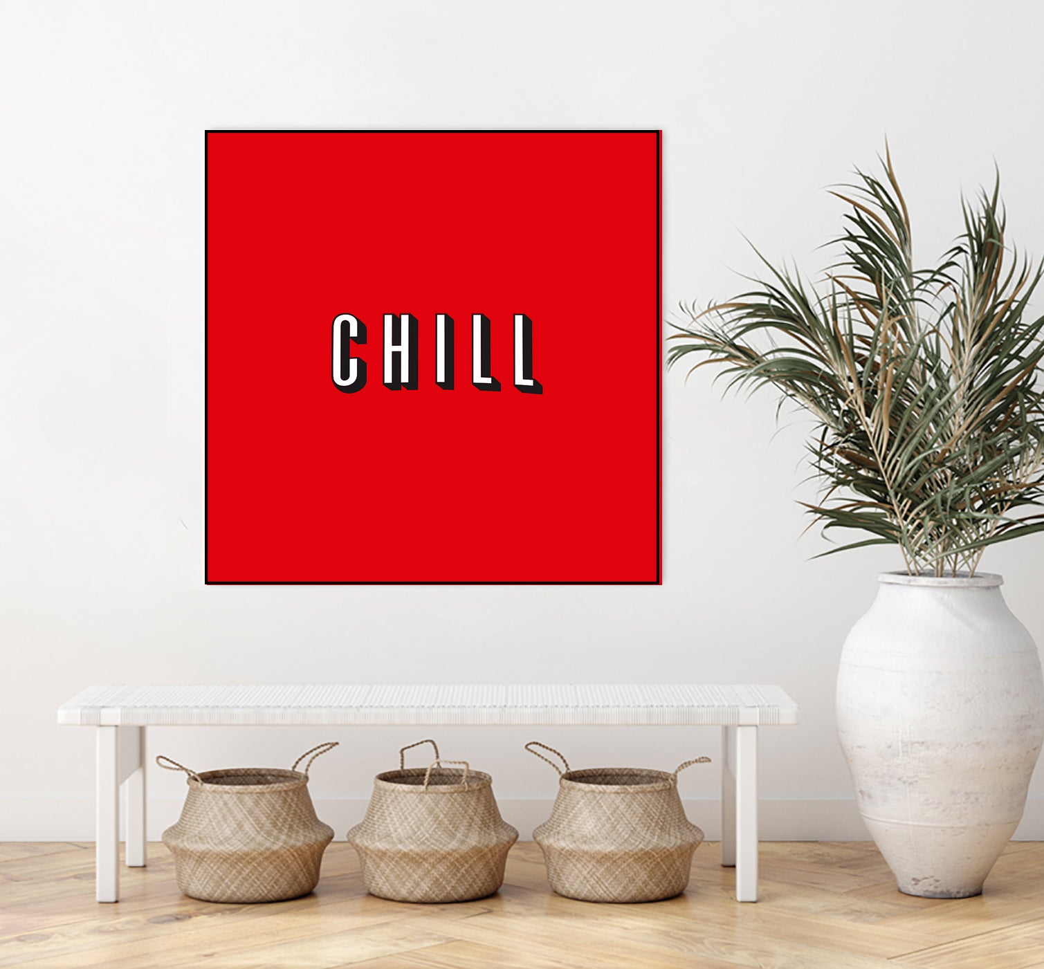 CHILL by Mike Tyau on GIANT ART - white typography