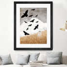 Walter and The Crows by Katherine Blower on GIANT ART - gray digital painting