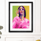 Cardi B Poster Print, Colorful Pop-Art, Wall Art Gift by kim huynh on GIANT ART - pink digital painting