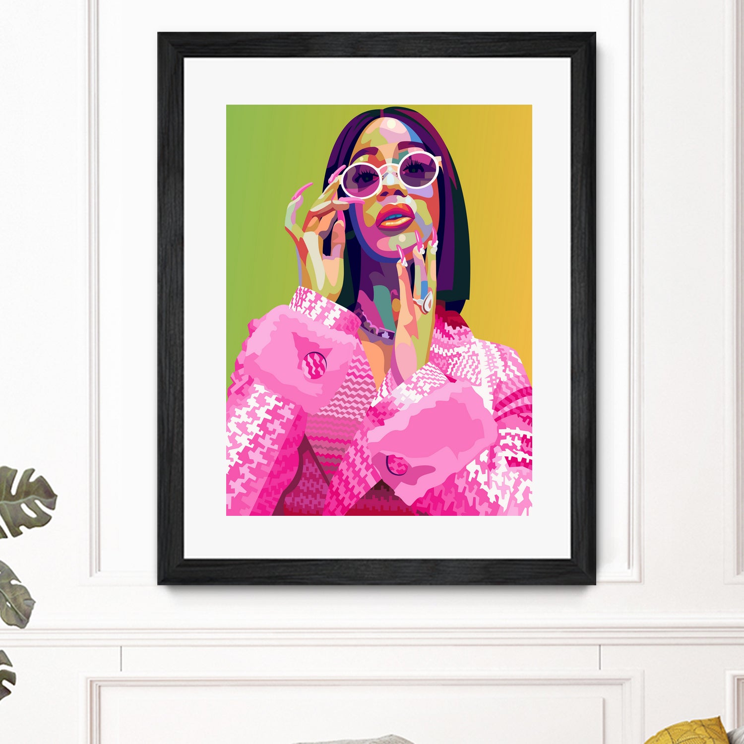 Cardi B Poster Print, Colorful Pop-Art, Wall Art Gift by kim huynh on GIANT ART - pink digital painting