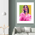 Cardi B Poster Print, Colorful Pop-Art, Wall Art Gift by kim huynh on GIANT ART - pink digital painting