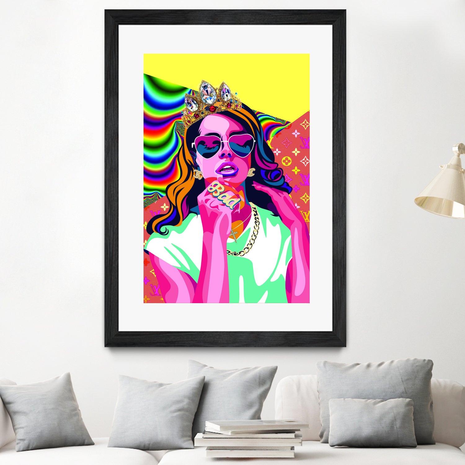 Lana del Rey Poster, Pop Art Wall Art by kim huynh on GIANT ART - orange digital painting