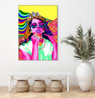 Lana del Rey Poster, Pop Art Wall Art by kim huynh on GIANT ART - orange digital painting