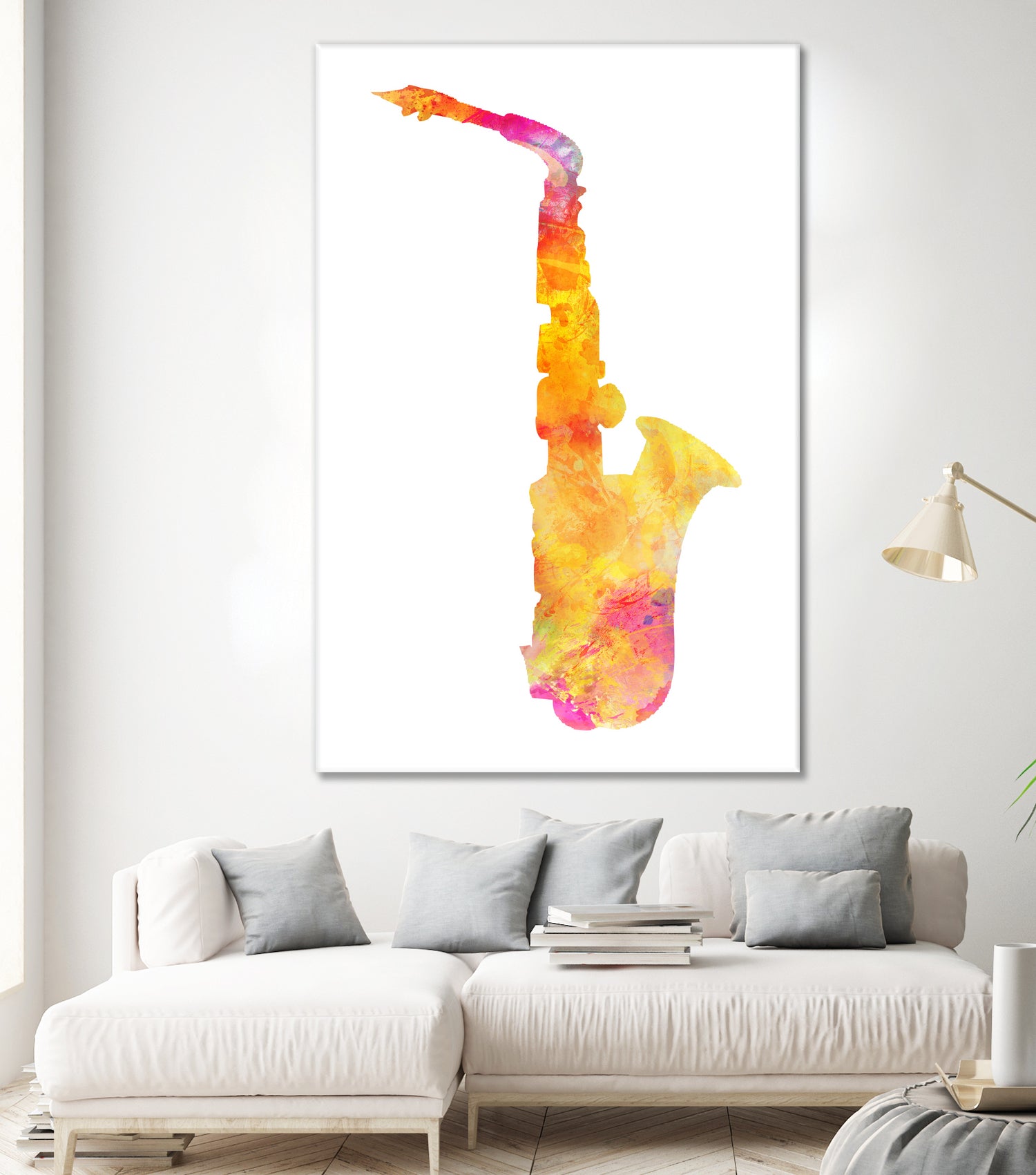 saxophone by Justyna Jaszke on GIANT ART - yellow digital painting