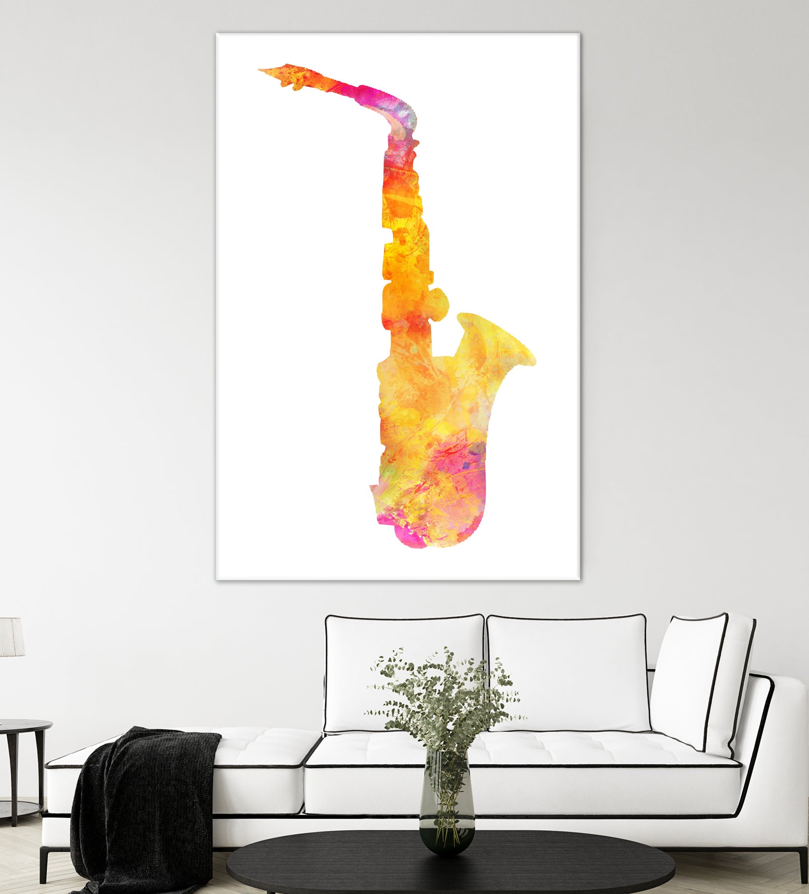 saxophone by Justyna Jaszke on GIANT ART - yellow digital painting