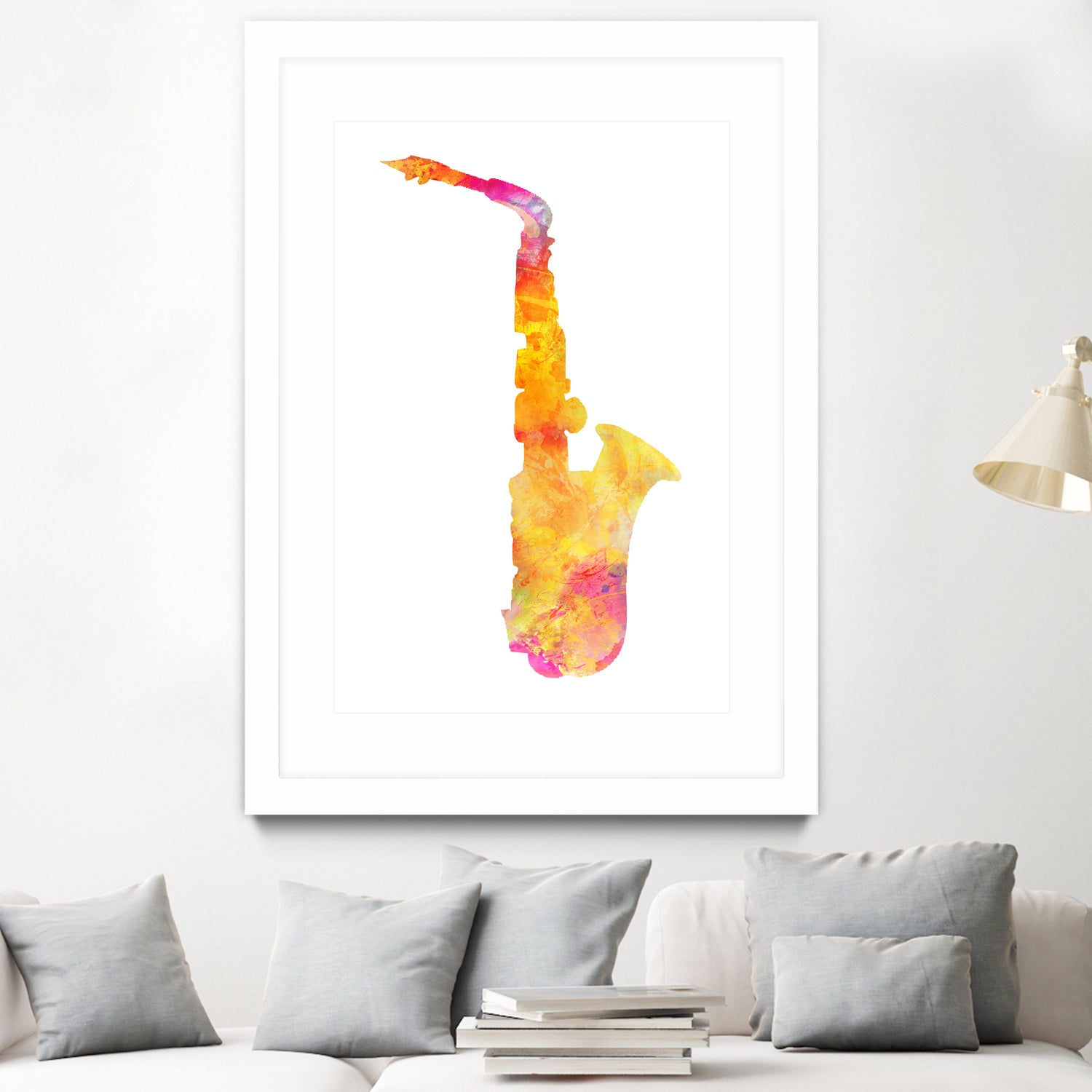 saxophone by Justyna Jaszke on GIANT ART - yellow digital painting