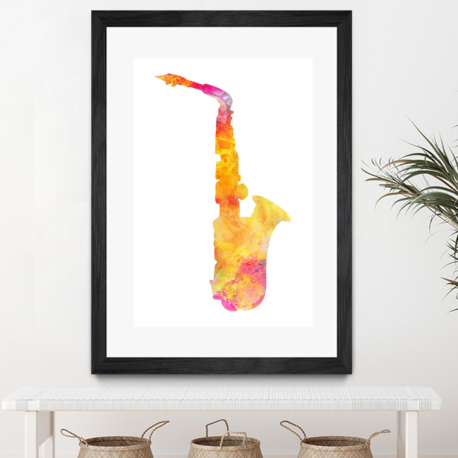 saxophone by Justyna Jaszke on GIANT ART - yellow digital painting