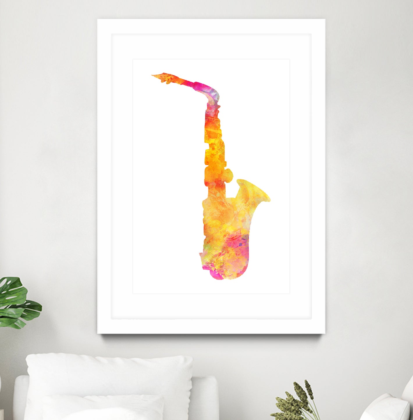 saxophone by Justyna Jaszke on GIANT ART - yellow digital painting