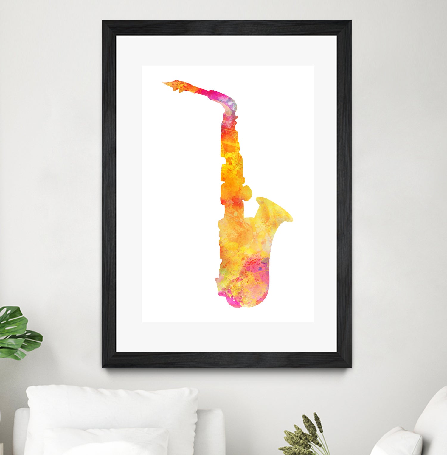 saxophone by Justyna Jaszke on GIANT ART - yellow digital painting