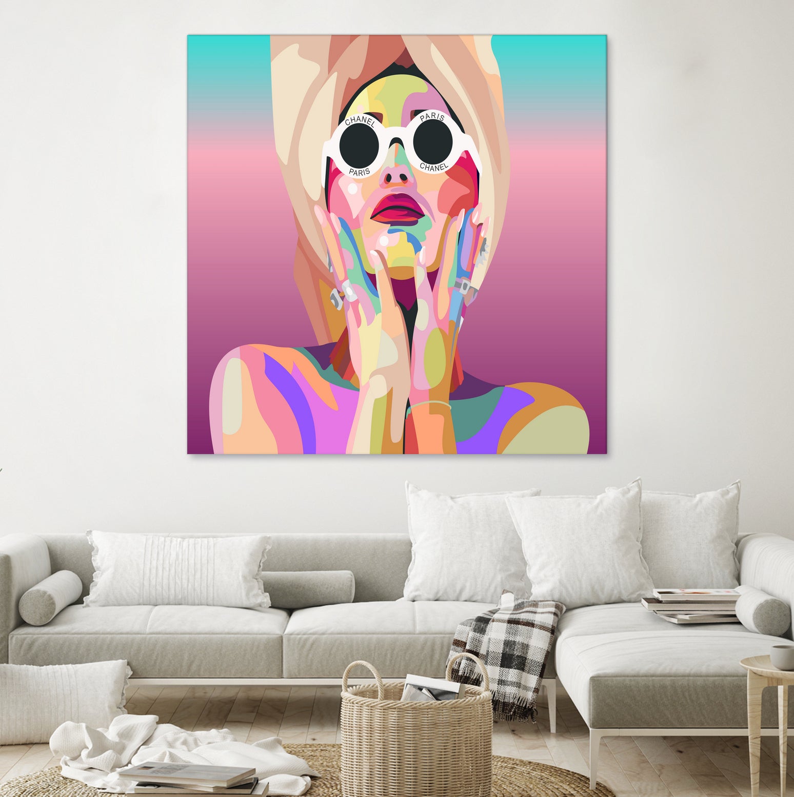 Ariana Grande Pop-Art Wall Decor Music Poster by kim huynh on GIANT ART - pink digital painting