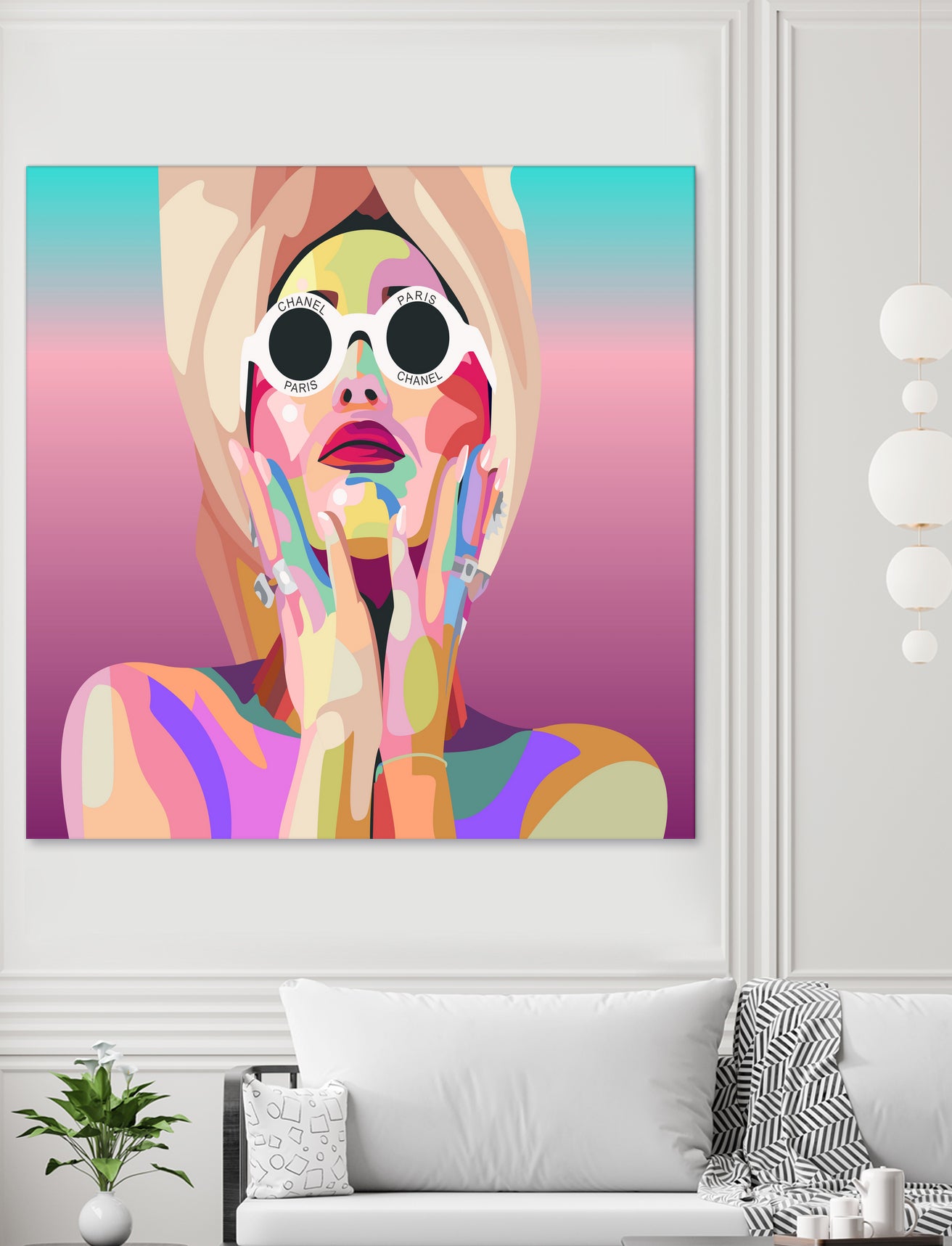 Ariana Grande Pop-Art Wall Decor Music Poster by kim huynh on GIANT ART - pink digital painting