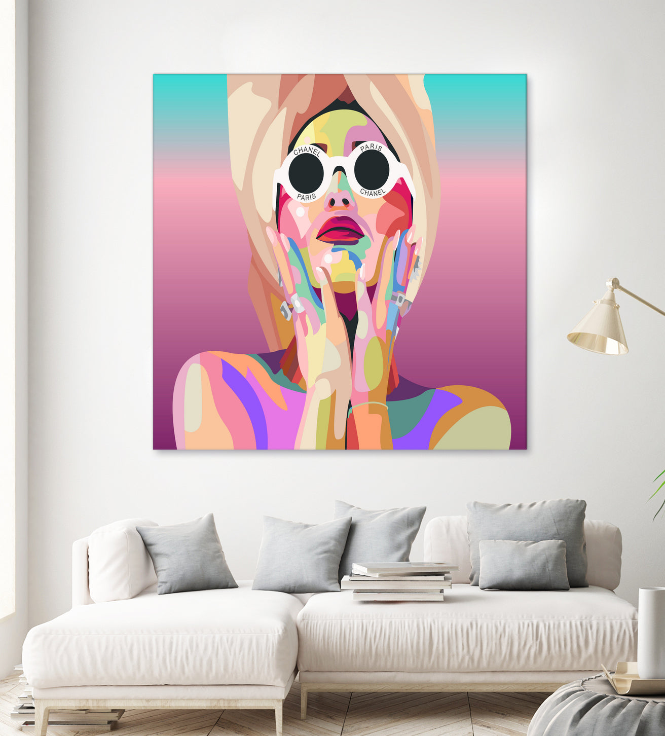 Ariana Grande Pop-Art Wall Decor Music Poster by kim huynh on GIANT ART - pink digital painting