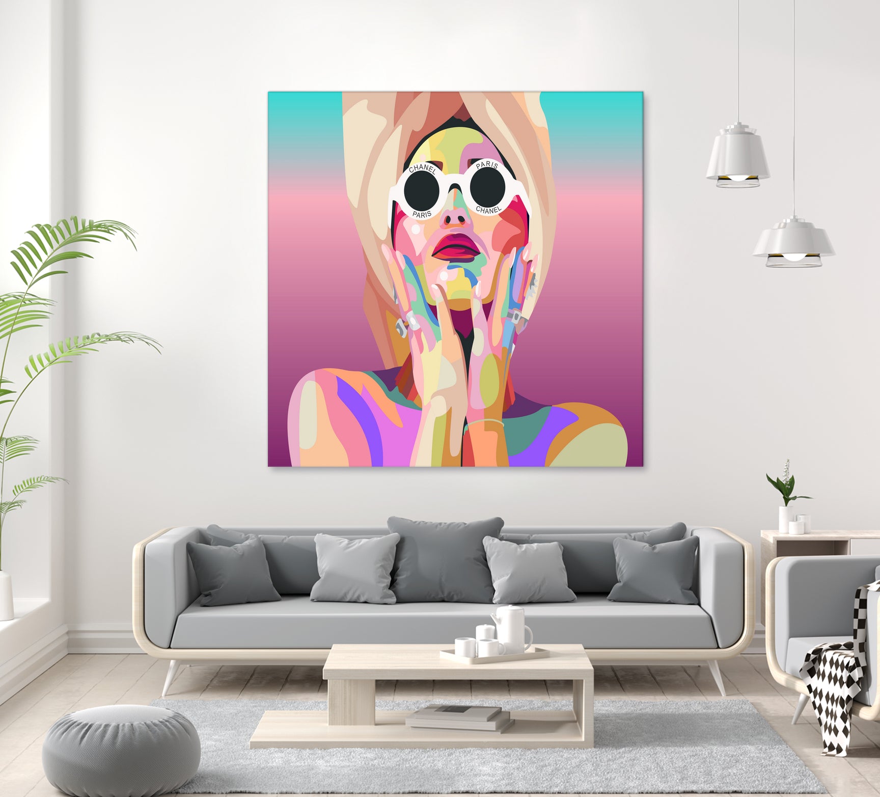 Ariana Grande Pop-Art Wall Decor Music Poster by kim huynh on GIANT ART - pink digital painting