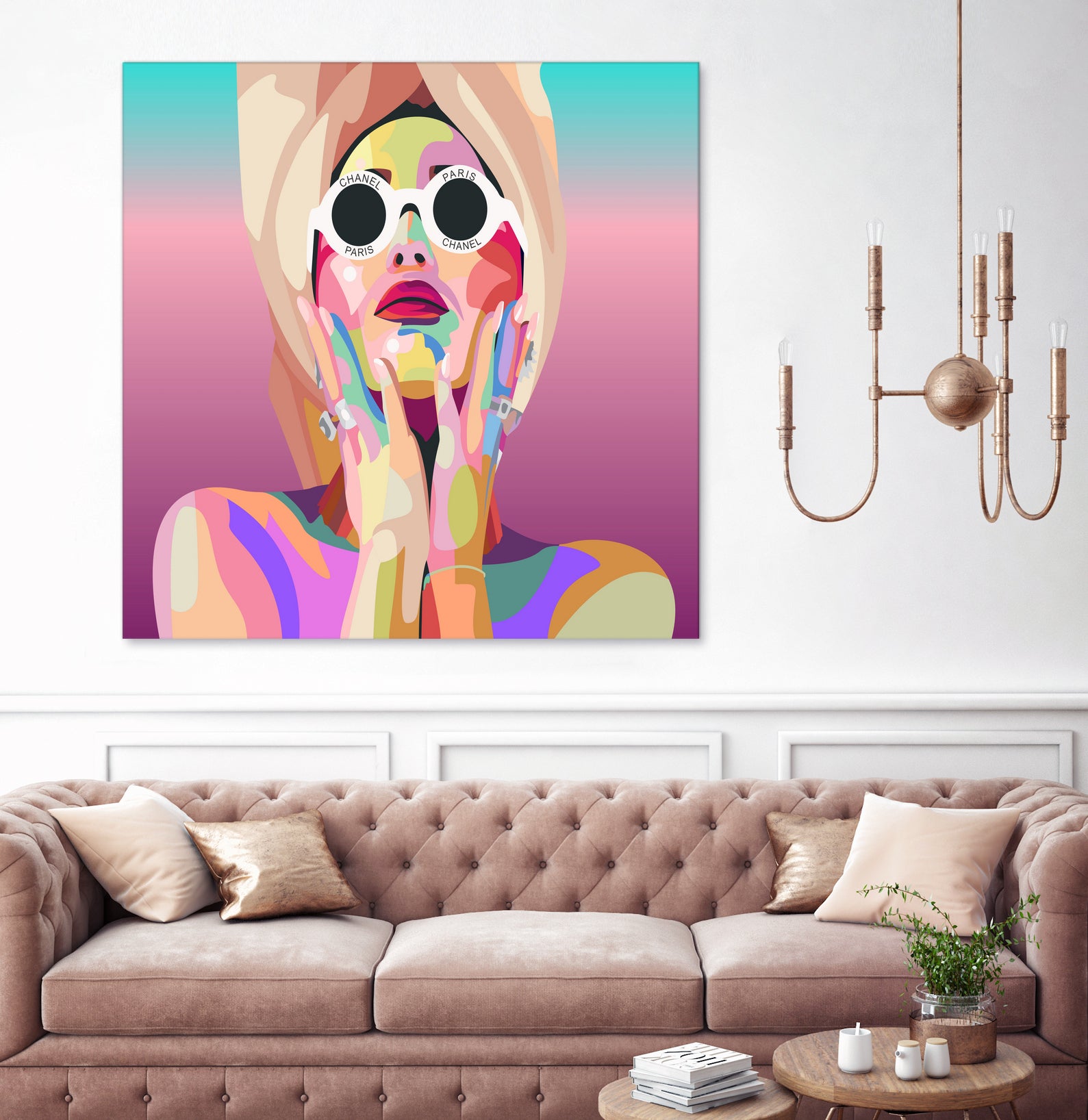 Ariana Grande Pop-Art Wall Decor Music Poster by kim huynh on GIANT ART - pink digital painting