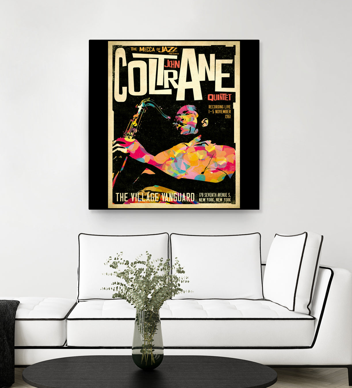 John Coltrane Retro Style by Michael Anna on GIANT ART - white digital painting