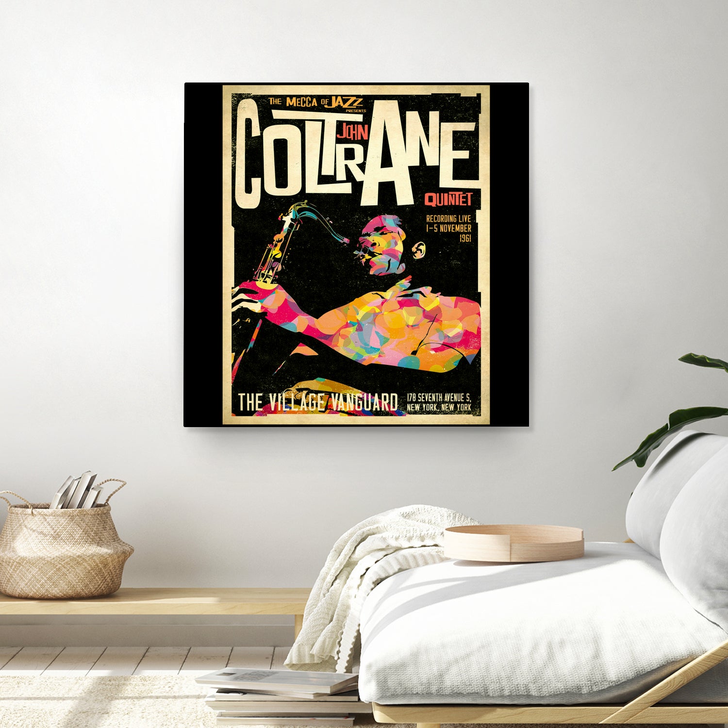 John Coltrane Retro Style by Michael Anna on GIANT ART - white digital painting