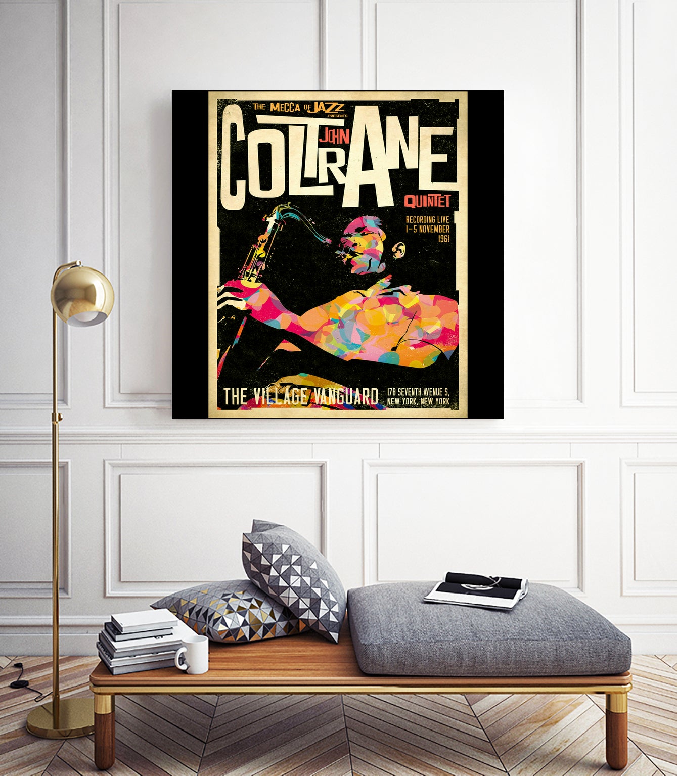 John Coltrane Retro Style by Michael Anna on GIANT ART - white digital painting