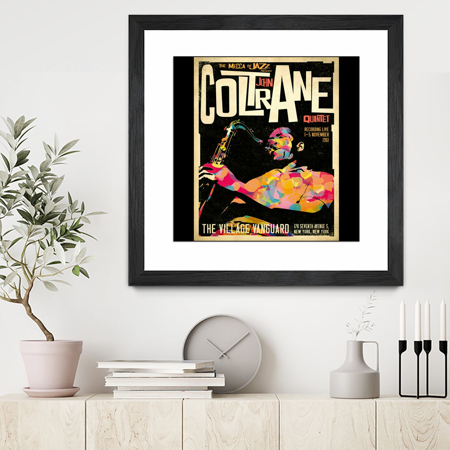 John Coltrane Retro Style by Michael Anna on GIANT ART - white digital painting