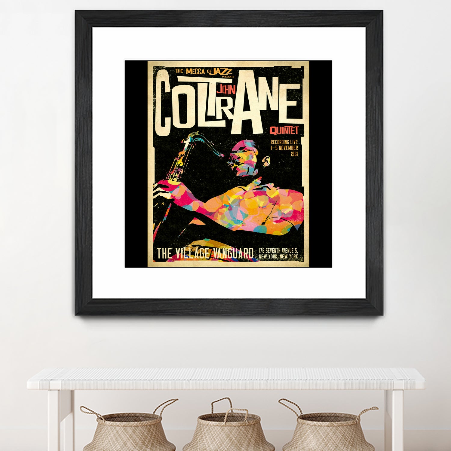 John Coltrane Retro Style by Michael Anna on GIANT ART - white digital painting