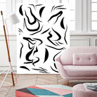 Natural Women Black & White Line-art Pattern by Dominique Van Roey on GIANT ART - white digital drawing