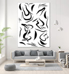 Natural Women Black & White Line-art Pattern by Dominique Van Roey on GIANT ART - white digital drawing