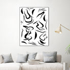 Natural Women Black & White Line-art Pattern by Dominique Van Roey on GIANT ART - white digital drawing