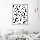 Natural Women Black & White Line-art Pattern by Dominique Van Roey on GIANT ART - white digital drawing