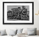 Steam Locomotive, Montevideo, Uruguay by Daniel Ferreira-Leites on GIANT ART - black photo manipulation