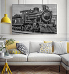 Steam Locomotive, Montevideo, Uruguay by Daniel Ferreira-Leites on GIANT ART - black photo manipulation